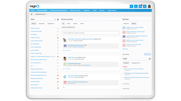 Intranet and team collaboration