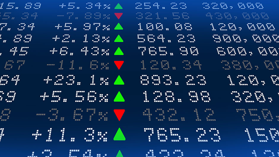 Digital Stock exchange panel