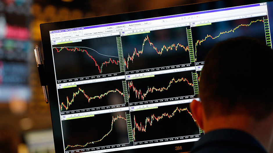 Trader screen, New York Stock Exchange