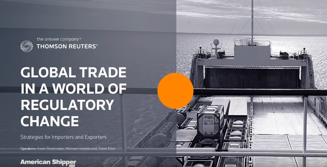 Webinar: Global Trade in a World of Regulatory Change