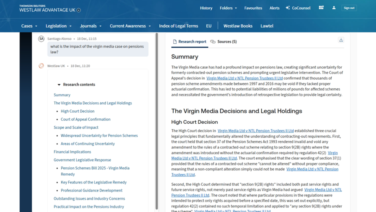 CoCounsel Legal - Deep Research Features Page