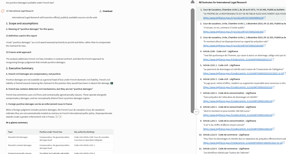 International Legal Research Screenshot